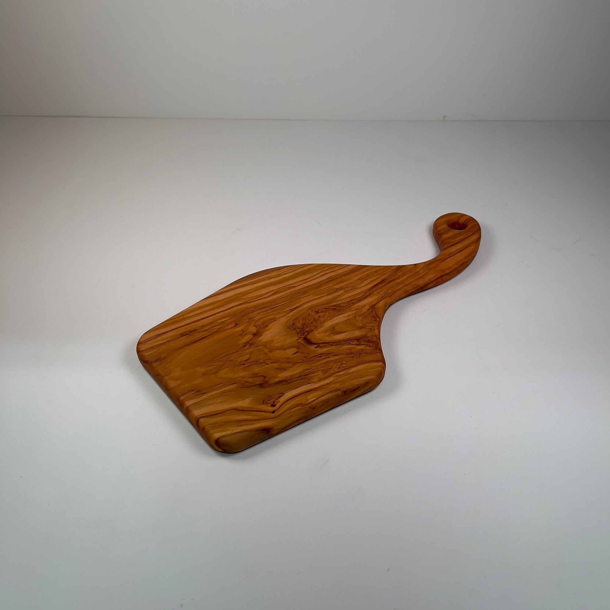 Olive Wood Charcuterie with Curvy Handle