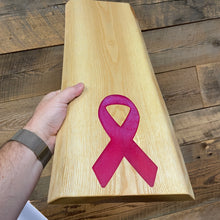 Load image into Gallery viewer, Ash Serving Board with Pink Ribbon